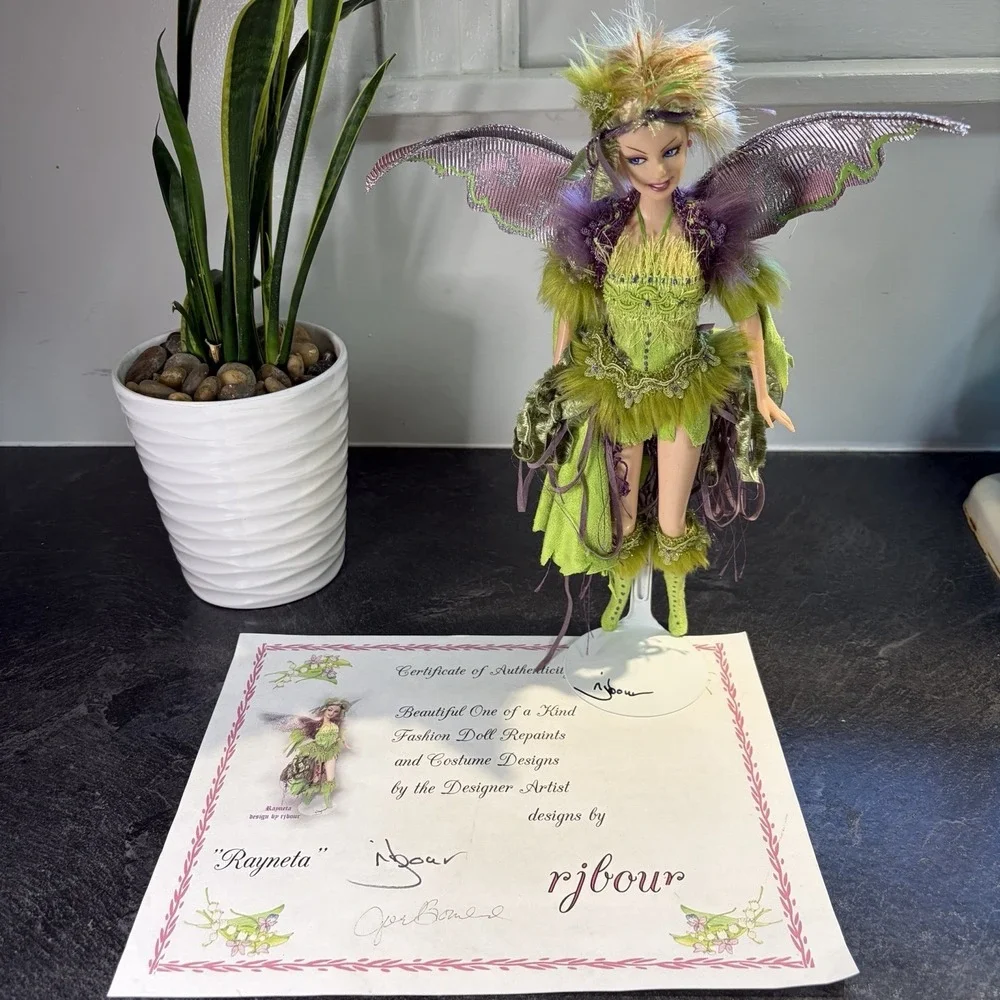 OOAK Green‎ Fairy Doll 12